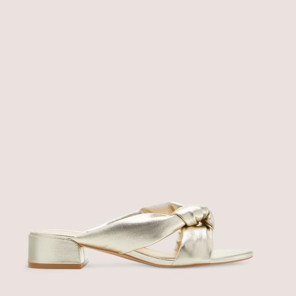Stuart Weitzman Shoes - NEW Block Slide in Metallic Nappa leather